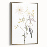 Minimalist Floral Wall Art - Delicate Watercolor Flower in Soft Tones