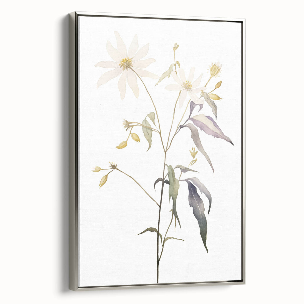Minimalist Floral Wall Art - Delicate Watercolor Flower in Soft Tones