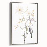 Minimalist Floral Wall Art - Delicate Watercolor Flower in Soft Tones