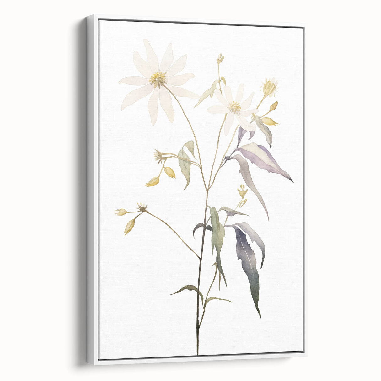 Minimalist Floral Wall Art - Delicate Watercolor Flower in Soft Tones
