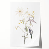 Minimalist Floral Wall Art - Delicate Watercolor Flower in Soft Tones
