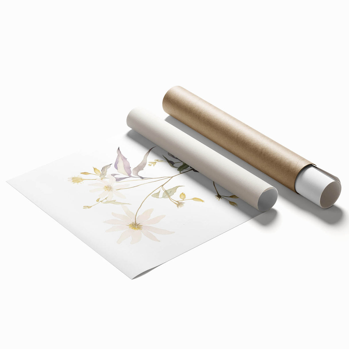 Minimalist Floral Wall Art - Delicate Watercolor Flower in Soft Tones