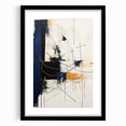 Bold Abstract Geometric Wall Art - Navy, Black, and Gold Modern Design