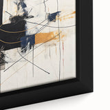 Bold Abstract Geometric Wall Art - Navy, Black, and Gold Modern Design