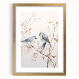 Minimalist Bird Wall Art - Delicate Watercolor Birds and Branches Design