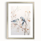 Minimalist Bird Wall Art - Delicate Watercolor Birds and Branches Design