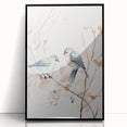 Minimalist Bird Wall Art - Delicate Watercolor Birds and Branches Design
