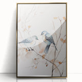 Minimalist Bird Wall Art - Delicate Watercolor Birds and Branches Design