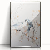 Minimalist Bird Wall Art - Delicate Watercolor Birds and Branches Design