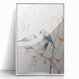 Minimalist Bird Wall Art - Delicate Watercolor Birds and Branches Design