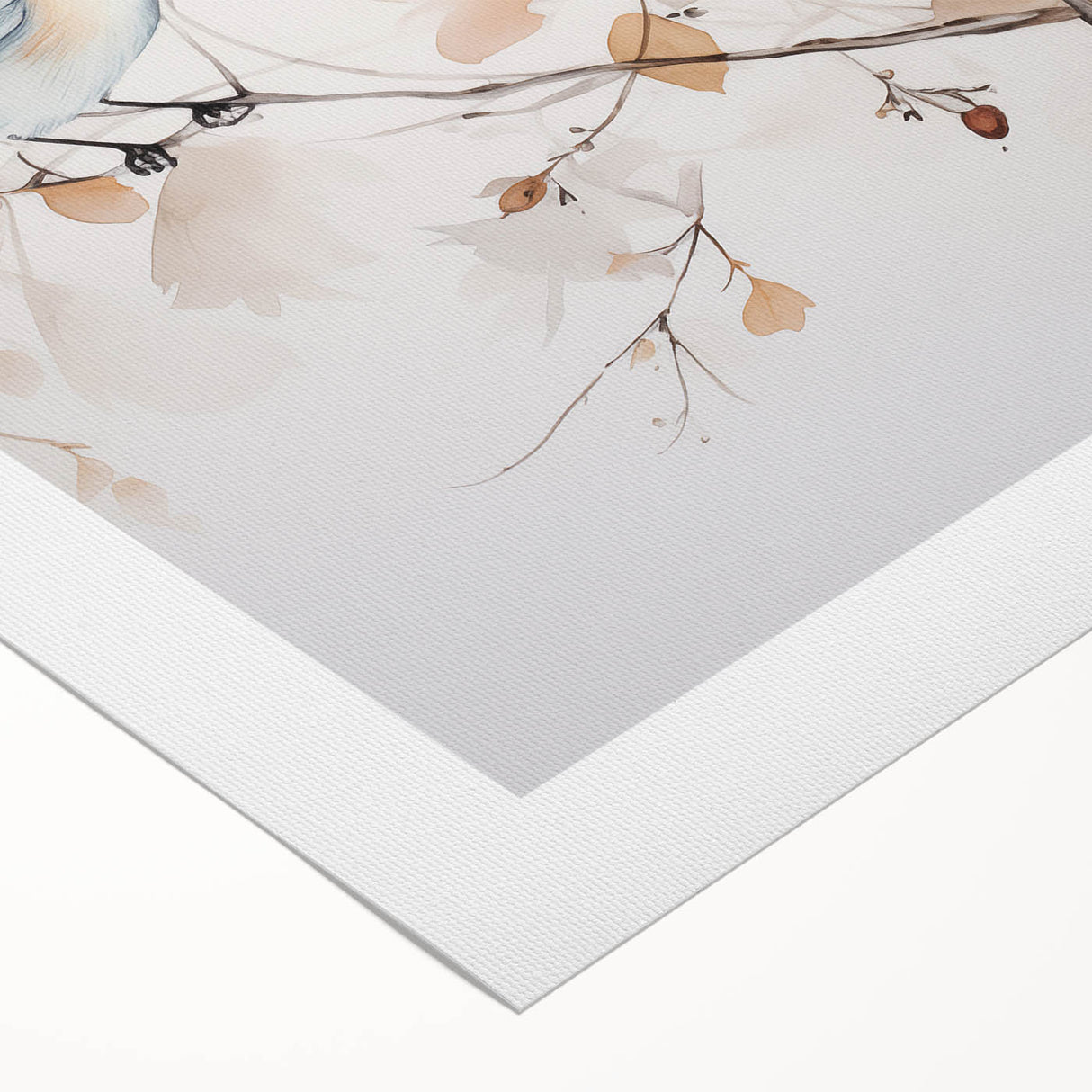 Minimalist Bird Wall Art - Delicate Watercolor Birds and Branches Design