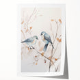 Minimalist Bird Wall Art - Delicate Watercolor Birds and Branches Design