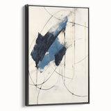 Bold Minimalist Abstract Wall Art - Dynamic Blue and Black Design