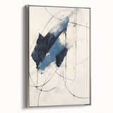 Bold Minimalist Abstract Wall Art - Dynamic Blue and Black Design