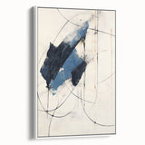 Bold Minimalist Abstract Wall Art - Dynamic Blue and Black Design