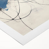 Bold Minimalist Abstract Wall Art - Dynamic Blue and Black Design