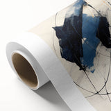 Bold Minimalist Abstract Wall Art - Dynamic Blue and Black Design