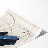 Bold Minimalist Abstract Wall Art - Dynamic Blue and Black Design