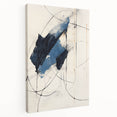 Bold Minimalist Abstract Wall Art - Dynamic Blue and Black Design