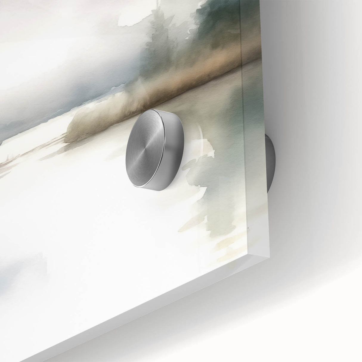 Minimalist Watercolor Landscape Wall Art - Tranquil Nature Scene