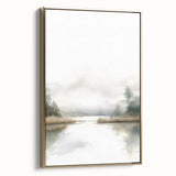 Minimalist Watercolor Landscape Wall Art - Tranquil Nature Scene