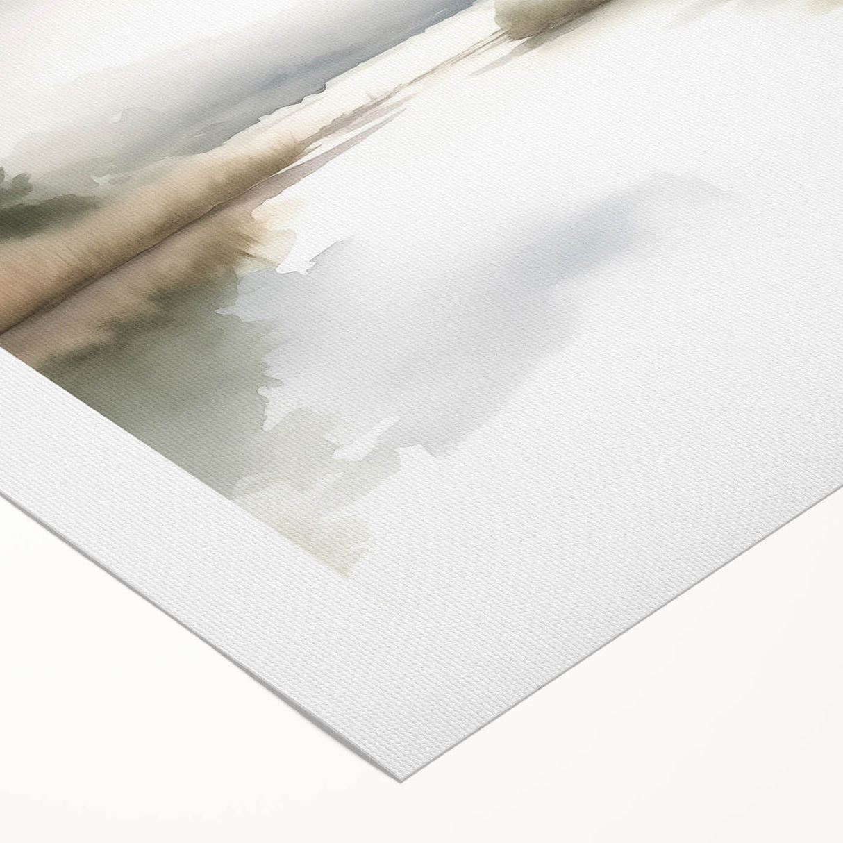 Minimalist Watercolor Landscape Wall Art - Tranquil Nature Scene