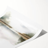 Minimalist Watercolor Landscape Wall Art - Tranquil Nature Scene