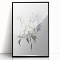 Minimalist Floral Wall Art - Soft Watercolor Flowers in Pale Blue Tones