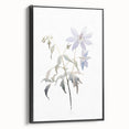 Minimalist Floral Wall Art - Soft Watercolor Flowers in Pale Blue Tones
