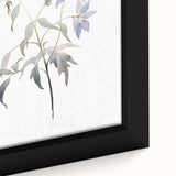 Minimalist Floral Wall Art - Soft Watercolor Flowers in Pale Blue Tones