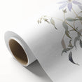 Minimalist Floral Wall Art - Soft Watercolor Flowers in Pale Blue Tones