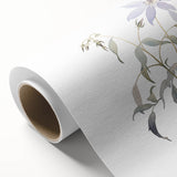 Minimalist Floral Wall Art - Soft Watercolor Flowers in Pale Blue Tones