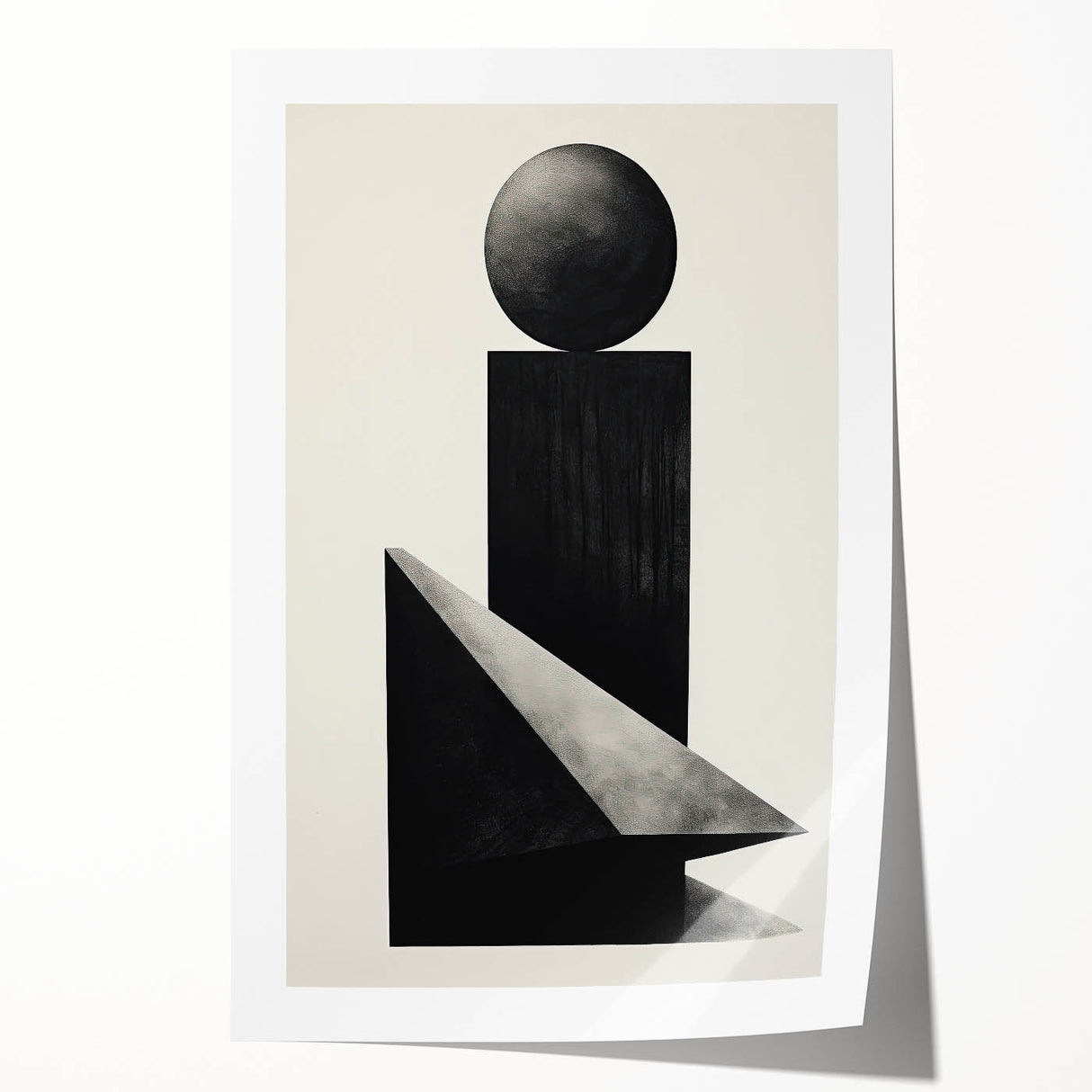 Minimalist Wall Art – Modern Black Geometric Shapes for Simple Home Decor