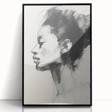 Minimalist Wall Art – Modern Abstract Portrait in Clean Line Design
