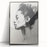 Minimalist Wall Art – Modern Abstract Portrait in Clean Line Design