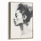 Minimalist Wall Art – Modern Abstract Portrait in Clean Line Design