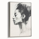 Minimalist Wall Art – Modern Abstract Portrait in Clean Line Design