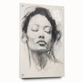 Minimalist Wall Art – Modern Abstract Female Portrait for Elegant Decor