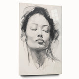 Minimalist Wall Art – Modern Abstract Female Portrait for Elegant Decor