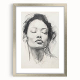 Minimalist Wall Art – Modern Abstract Female Portrait for Elegant Decor
