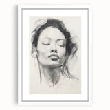 Minimalist Wall Art – Modern Abstract Female Portrait for Elegant Decor