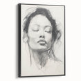 Minimalist Wall Art – Modern Abstract Female Portrait for Elegant Decor