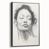 Minimalist Wall Art – Modern Abstract Female Portrait for Elegant Decor
