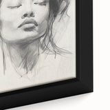 Minimalist Wall Art – Modern Abstract Female Portrait for Elegant Decor