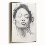 Minimalist Wall Art – Modern Abstract Female Portrait for Elegant Decor