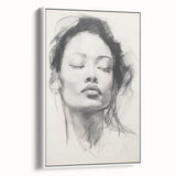 Minimalist Wall Art – Modern Abstract Female Portrait for Elegant Decor