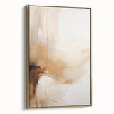 Minimalist Wall Art – Abstract Beige and White Artwork for Modern Spaces