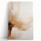 Minimalist Wall Art – Abstract Beige and White Artwork for Modern Spaces