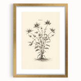 Minimalist Wall Art – Botanical Wildflower Sketch for Simple Home Decor