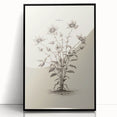 Minimalist Wall Art – Botanical Wildflower Sketch for Simple Home Decor